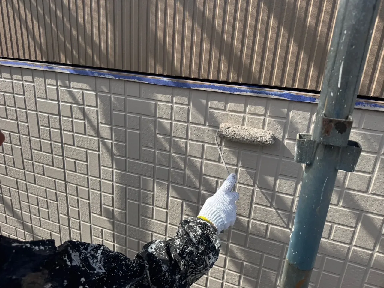 外壁　上塗り塗装　パーフェクトセラミックトップG